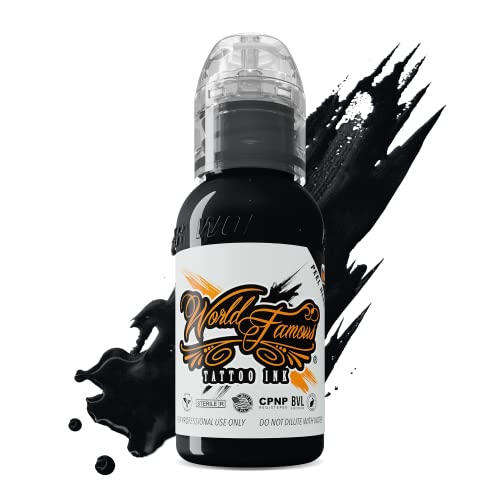 World Famous Blackout Black Tattoo Ink - Ultra-Thin, Long Lasting Black Ink for Lining, Shading &...