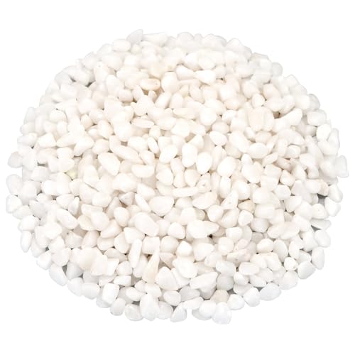 Image of Landscaping Pebbles, White River Rocks, Ornamental Decor Stones, 1 Pound