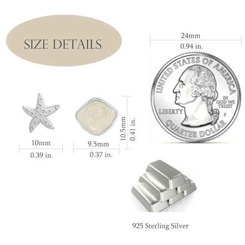 Étoile de mer boucles d'oreilles argent pour vos looks d'été - 4