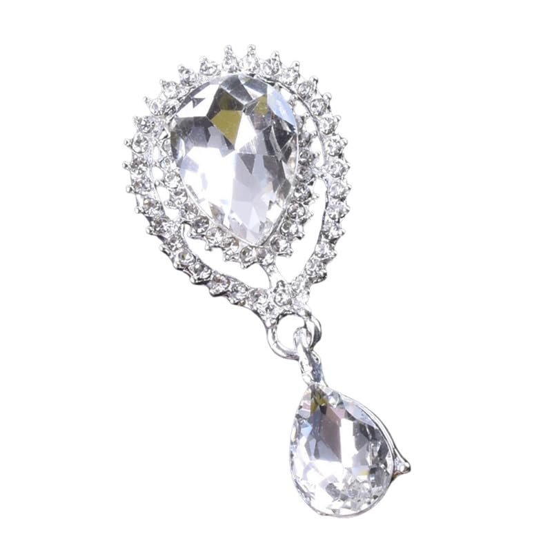 Crystal Glass Rhinestone Buckle Pin Brooch For Coat and Clothing Accessory-image-34