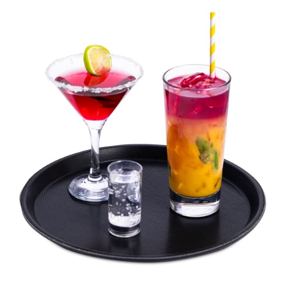 bar@drinkstuff 11 Inch Non Slip Tray - Single | Rubber Non Slip Tray, Waiters Non Slip Tray