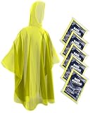 Hagon PRO Disposable Rain Ponchos for Adults (5 Pack)