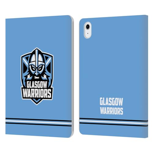 Coque portefeuille iPad Air 2020 en cuir imprimé rugby bleu Glasgow Warriors