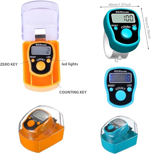 Image of 99999 5 Digit Multiuse Digital Electronic Portable Mini Hand Tally Clicker Counter Finger Ring Mantra Jaap Device Machine Cricket Umpire Counting Zikr Ziker Dhikr (5136)