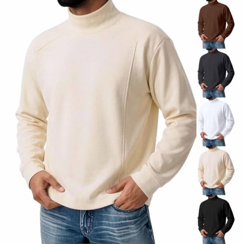 OTSANT Men Mock Turtleneck Sweater Lightweight Long Sleeve Stretchy Sweater - image 1