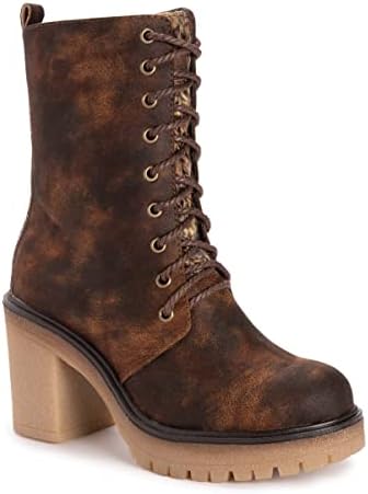MUK LUKS Women's Riser Jazz Boots, Brown, 6.5 | Image 5