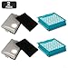 Carbon Filter for Miele Vacuum Cleaner Compatible with for Blizzard CX1 Boost CX1 Cat & Dog HEPA and Fine Dust Filter Set Replacement for 11639240 SF-HY 60 11639250 CX-FSF 2 Pack (2 Sets)