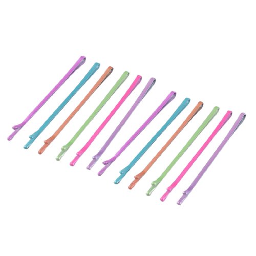 Ruilogod Ladies 6 pares DIY Multicolor Peluquería Barra de pelo Clips de pelo Horquilla