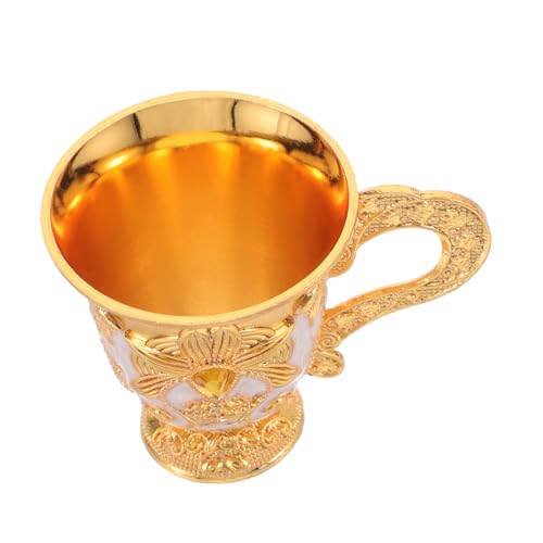 iplusmile 1piezas Cáliz Retro De Aleación De Zinc Diseño De Flores Embosadas Elegante Vaso Medieval Para Fiestas Banquetes y Decoraciones De Halloween