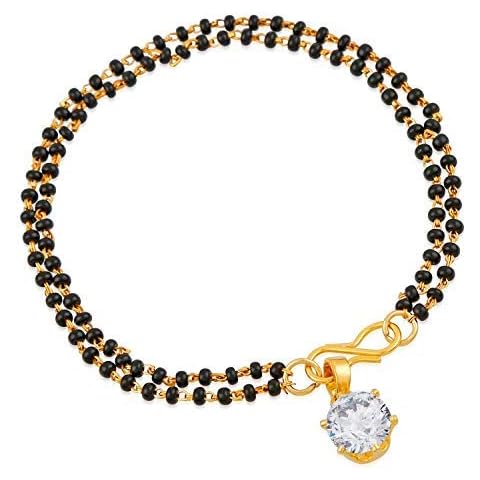 Frienemy Home Presents Gold Plated Designer Solitaire Cubic Zirconia Mangalsutra Bracelet for Women #Frienemy-179, Multicolor Cover