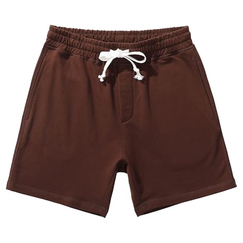 Short de jogging homme en coton respirant à taille élastique 14cm