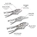 Performance Tool W1782 3-Piece Locking Pliers Set, Wire Cutters, Heat-Treated Alloy Steel, Hardened Mill Teeth, Nickel Plating, Quick Release Levers, Includes Set of 5, 6, and 7-Inch Locking Pliers