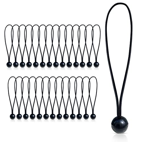 Elastici con sfera, 28 pezzi, tenditori in gomma da 15 cm, tenditore per teloni con sfera, espansore, elastici ad alta resistenza, perfetti come fissaggio per teloni, tenditori, rete o gazebo 28x15cm
