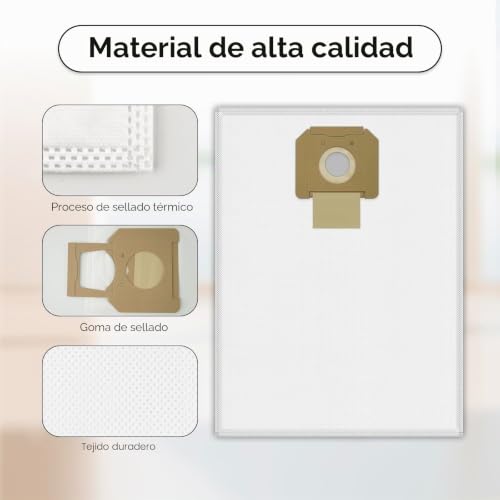 Miniatura 5 de 12 Bolsas De Repuesto Para Aspiradoras Bosch Gas 35 L Afc L Sfc M Afc Professional