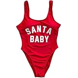 MUZHI Bride Retro One Piece Swimsuit Wifey Squad Swimwear Removable Pad Bathing Suit for Bridal Party Gift (as1, Alpha, s, Regular, Regular, SANTABABYRED)