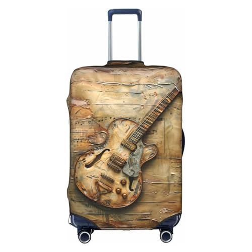 Nice Guitar Print Suitcase Protector Dust-Proof Case Men Women Travel Fits 18-32 Inch Luggage