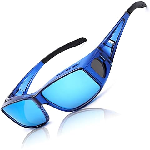 LVIOE Polarised Fit Over Sunglasses for Men Women, Clip-on Over Glasses Sunglasses with UV 400 Protection Cover