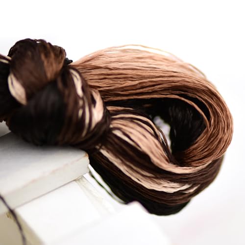 Image of 4 Skeins Mulberry Silk Floss Embroidery Thread Floss-Cross Stitch Threads China Silk Woven Jewelry Threads DIY Sewing Kits (04)