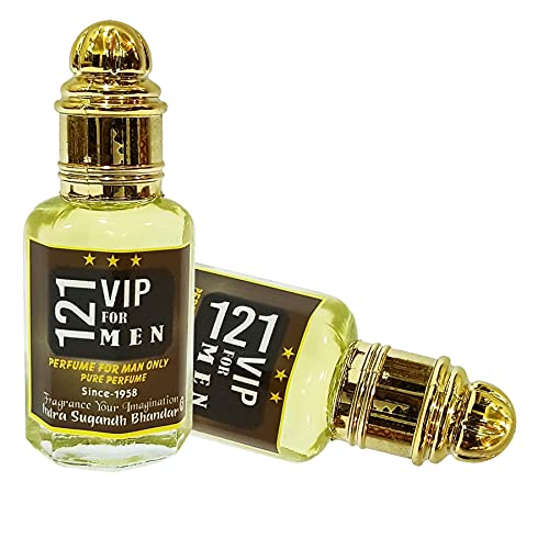 Image of INDRA SUGANDH BHANDAR Attar For Men|Women 121 VIP For Man Pure Unisex Perfume 24 Hours Long Lasting Fragrance 12ml Rollon Pack