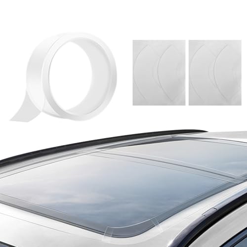gifyym Sellado Weather Striping - Adhesivo transparente impermeable | Película de sellado panorámica para techo corredizo | Sellador de lluvia con fugas en el techo | Parabrisas Stop -Leckband