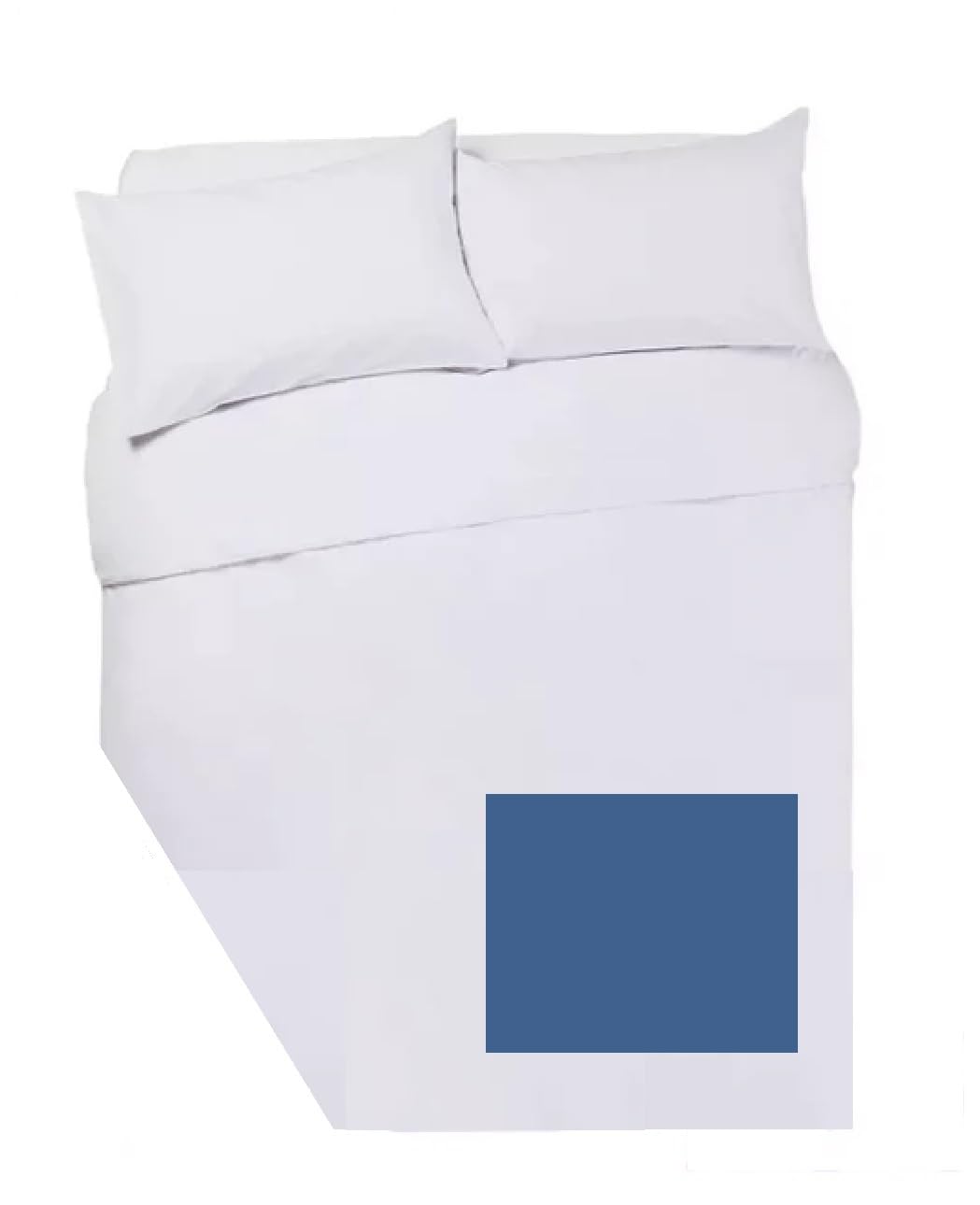 Bedtime Comforts Ltd Blue Caravan/Motor Home Corner Cut Off Duvet Cover + 2 Pillowcases Denim
