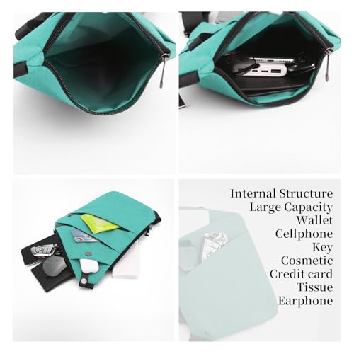 Image of Anti Theft Crossbody Bag,Sling Bag for Women Men,Multi-pocket Chest Shoulder Bag for Travel, Sport, Work