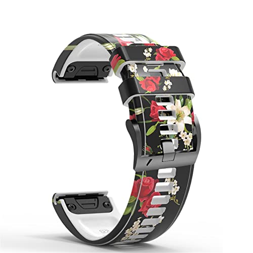 Correa de silicona de 22mm lavable para sustituir bandas desgastadas de Garmin Fenix 6 y 5