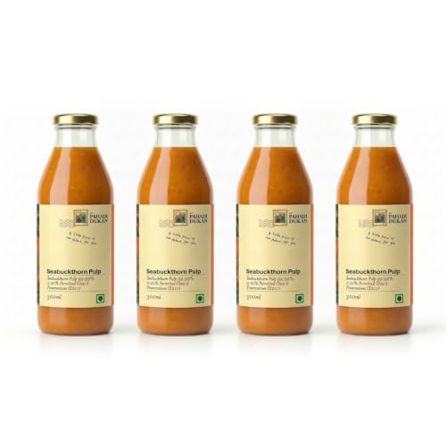 Image of My Pahadi Dukan 1200ml Himalayan Sea Buckthorn Berry Pulp, Antioxidants, Rich in omega 3 6 7 9 and vitamin C, Boosts Immunity, Skin Glow and Gut Health, No Added Sugar, Plant-Based Wellness Drink