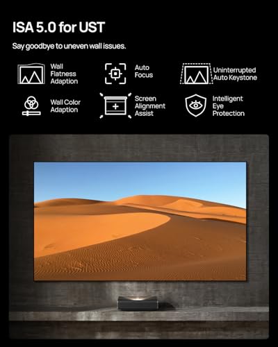 Image of XGIMI Aura 2 Series UST Laser Projector, Dolby Vision, IMAX Enhanced, 1,000,000:1 Dynamic Contrast Ratio, 0.177:1 Throw Ratio, Harman Kardon, 2300 Lumens Aura 2 Google TV, Black
