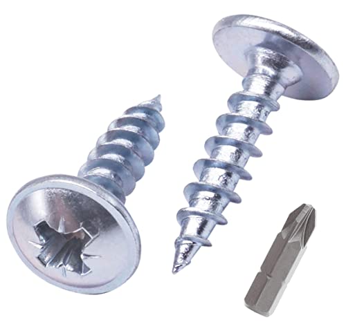 Skir'Co 150 Viti In Acciaio Zincato 6,0 X 25 Mm Argento Legno Viti In Metallo, Testa Wafer, Pozidriv, Autofilettanti