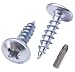 Produktbild SKIR'CO (30 Stück) Verzinkter Stahl 6,0 x 25 mm Silber Holzschrauben, Metallschrauben, Oblatenkopf, Pozidriv, selbstschneidend