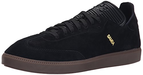 adidas Performance Men's Samba MC LTHR Shoe, Black/Black/Gold Metallic, 9 M US