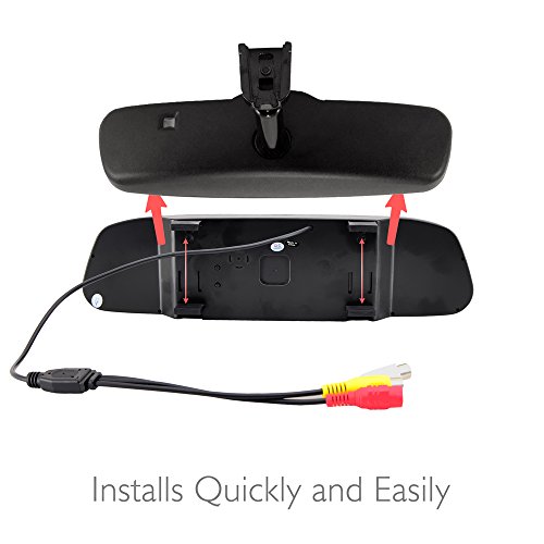 Cámara trasera inalámbrica para auto con monitor espejo 4.3" miniatura 4