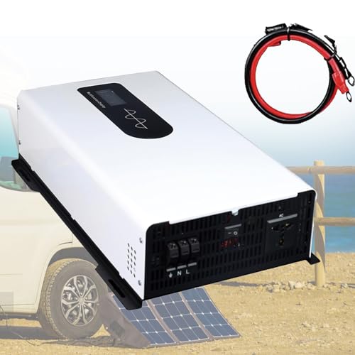 ORIDLECTAL Inversor Híbrido Solar, Inversor de Corriente con Pantalla LCD, 5000W-10000W, para Almacenamiento de Energía en el Hogar y Sistemas Solar 12V5000W
