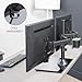 VIVO Freestanding Dual Monitor Stand with Sleek Glass Base and Adjustable Arms, Mounts 2 Screens up to 32 inch and 22 lbs Each, Black, STAND-V002FG