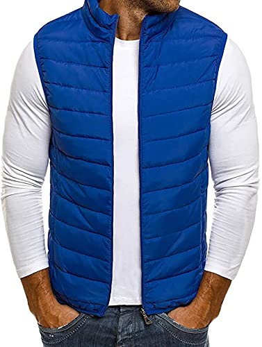 NTNY3 Chaleco Hombres acolchado ligero resistente al agua y plegable (Azul, L) Cover