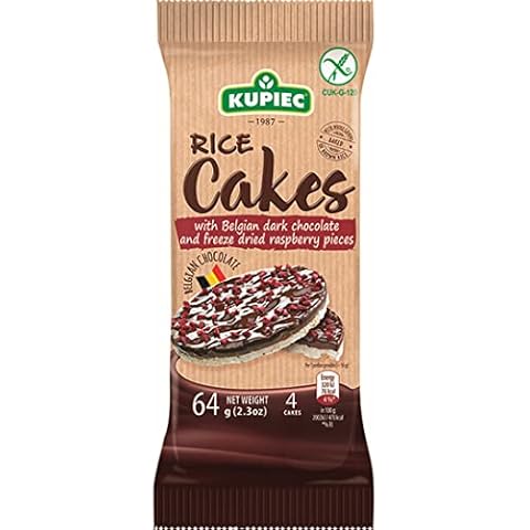 Kupiec Rice Cakes with Belgian Dark Chocolate and Freeze Dried Raspberry Pieces 64g Cover