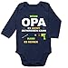 Produktbild Shirtracer Strampler Motive - Wenn Opa es Nicht reparieren kann kann es keiner - 6/12 Monate - Navy Blau - Baby Strampler lustig - BZ30 - Baby Body Langarm