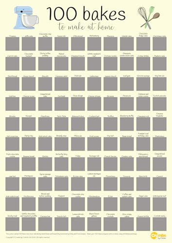 100 Bakes Scratch Off Poster