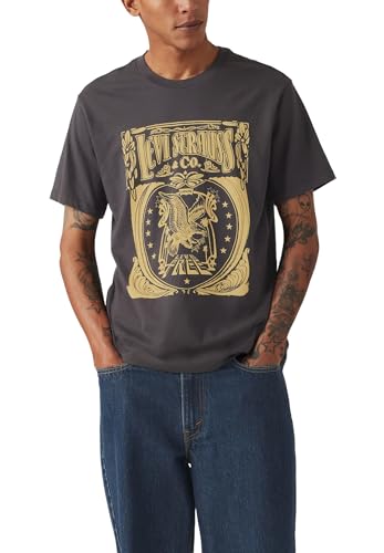 Levi's Hombre Camiseta clásica Estampada Brin Music Insipred Phantom Black S