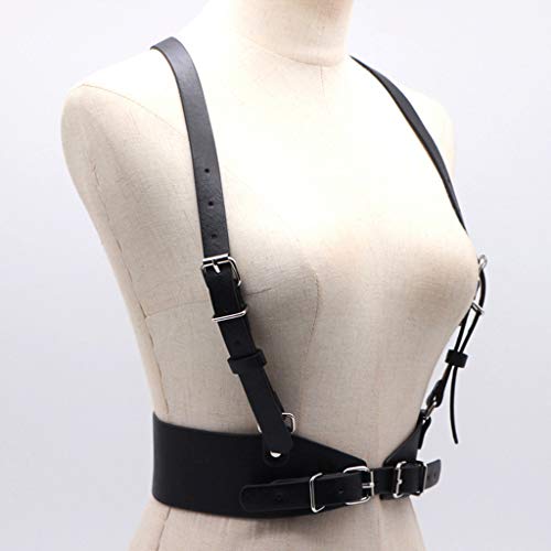 DYNWAVE Arreios Femininos com Alças para O Peito, Corpo, Traje Gótico Steampunk Enfeitado