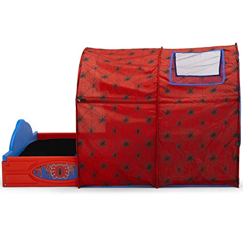Image of Marvel Spider Man Sleep and Play Toddler Bed with Tent by Delta Children