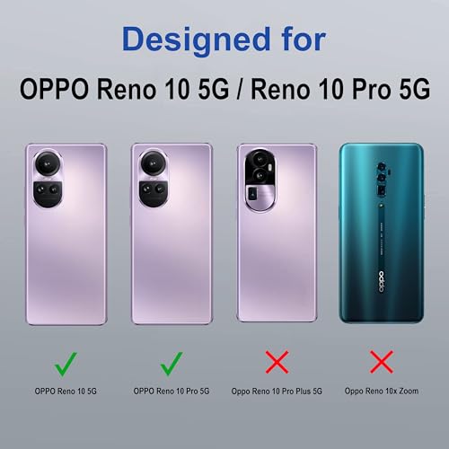 Image of amazon basics Back Case Cover for Oppo Reno 10 5G (TPU + PC Translucent Purple)
