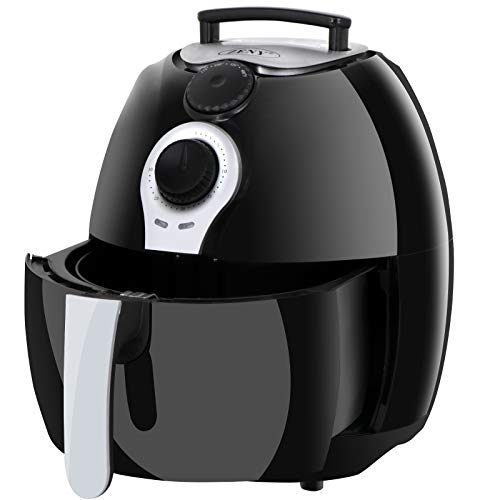 SUPER DEAL Deep Air Fryer 3.7 Quart Comes With Recipes & CookBook, Timer, Temperature Control , Detachable Basket