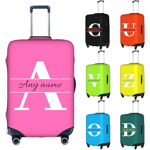 Custom Luggage Cover Personalized Suitcase Cover Add Your Name Customized Elastic Washable Travel Suitcase Protector Cover for Business Travel, Fit 29-32 Inch Suitcase