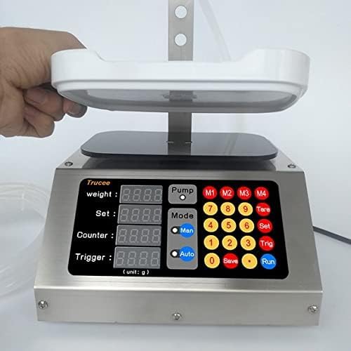 KEULEN Riempitrice di Liquidi, Riempitrice Elettrica per Pesatura 8-3000 Ml, 3,5 L/min, Altezza Bottiglia Applicabile 0-300 Mm, Erogazione Quantitativa di Pesatura Automatica, per Olio Essenziale
