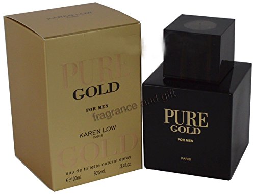 Pure Gold By Karen Low, 3.4 Oz Eau De Toilette Spray For Men #TOP12