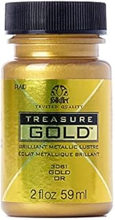FolkArt Gold Assorted Easy to Apply DIY Crafts, Art Supplies with A Metallic Finish Treasure Paint 2 Fl Oz 59 Ml (Pack of 1)
