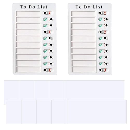 2 Pcs Chore Chart Memo Boards – Portable to-Do Lists for Kids & Adults, Easy Task Organizers for Daily Household Tasks and Activities