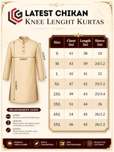 Image of LATEST CHIKAN Men's Silk Chikankari Kurta with Cream Churidar | Festive Set - KP Silk BANARSI
